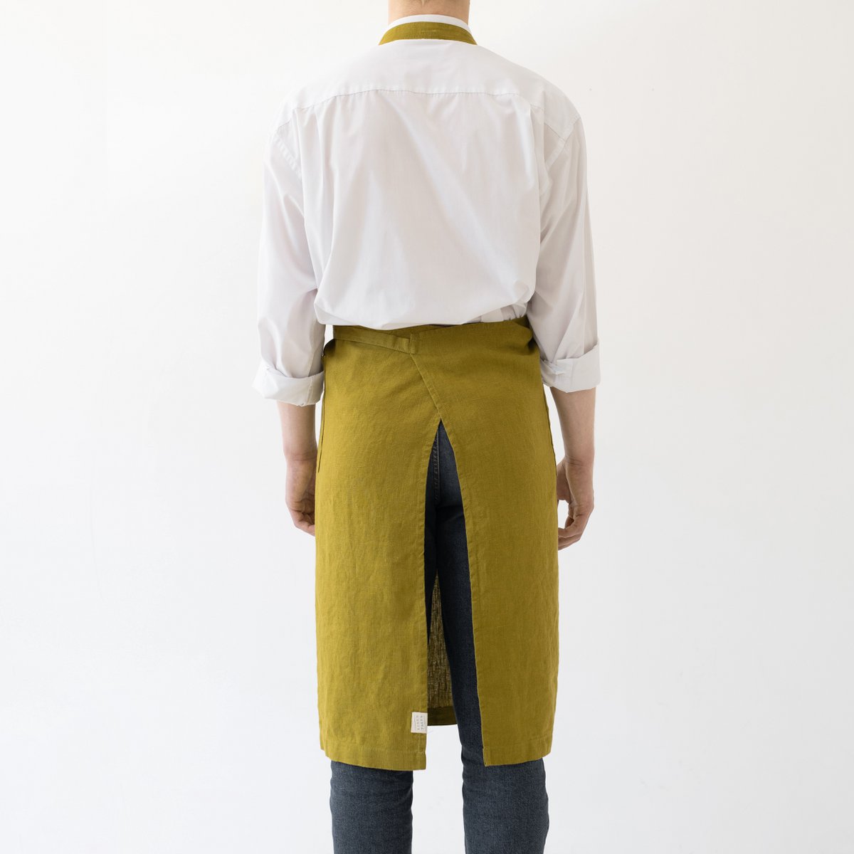 Moss Green Linen Chef Apron