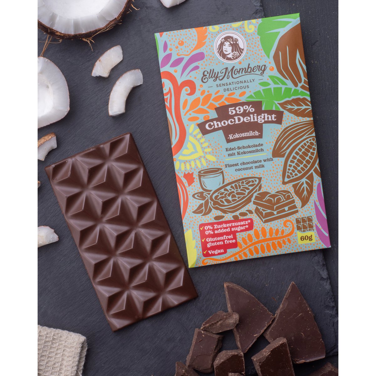 ChocDelight Schokotafeln 4er Set - ohne Zuckerzusatz I 240 g