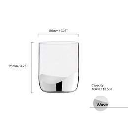 Set of 2 Wave Silver DOF Tumblers