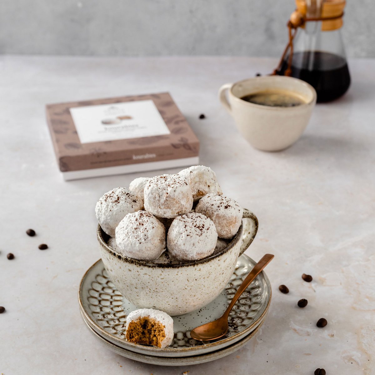 Kourabies Greek Coffee - Greek shortbread cookies