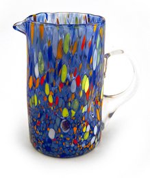 1 Classic Caraffa in hand blown and handmade glass with Murrine di Murano, "I Colori di Murano" line 500 ml. Made in Italy
