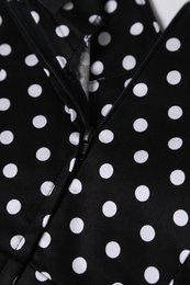 Stock UE May V-Neck 50-tych sukienki w stylu Black Polka Dot