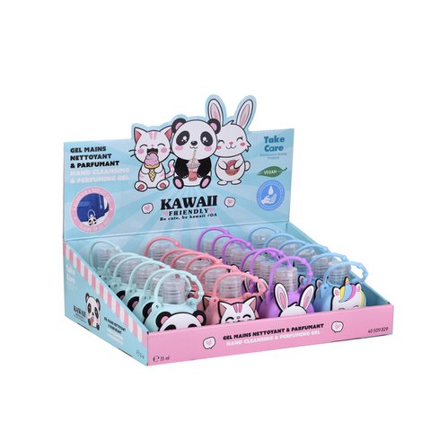 Gels nettoyant mains KAWAII FRIENDLY x24