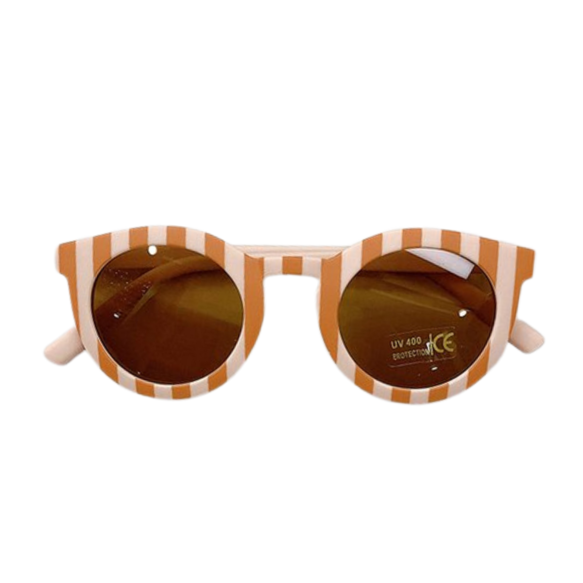 Kinderzonnebril Streep | Kids Sunglasses | White-Orange | Pink-Orange