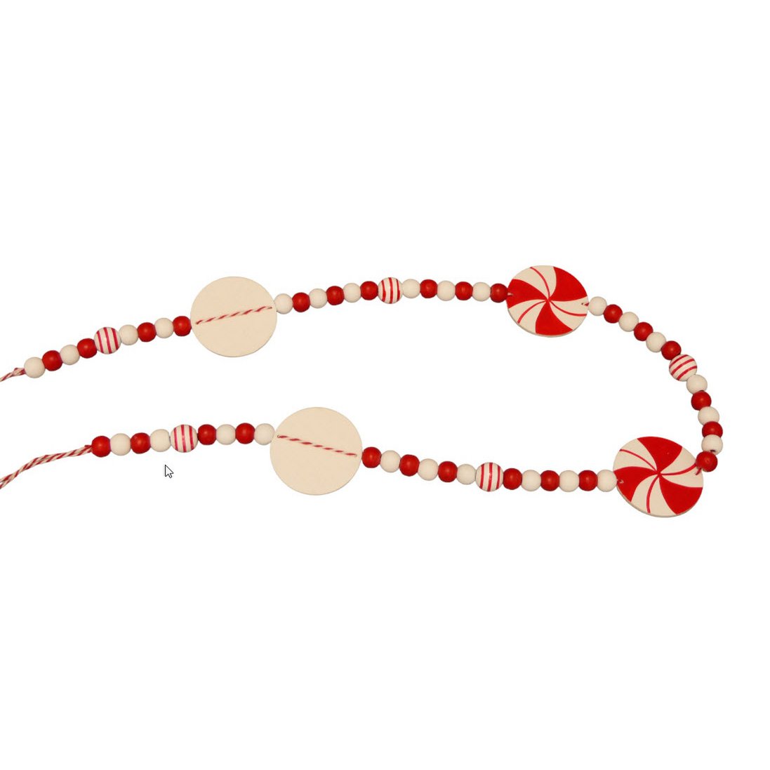 GIRLANDE CANDY POLY/3ST ROT-WEISS