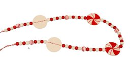 GARLAND CANDY       POLY/3PC  RED-WHITE