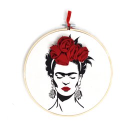 Frida Inspired – Embroidered Portrait Wall Art Set Assorted (5 pieces) 