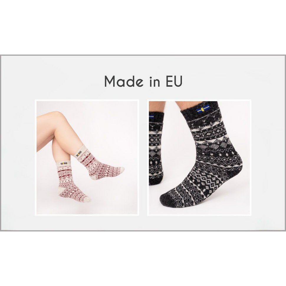 A few 80% wool socks Sweden flag scandinavian