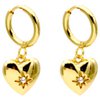 B-E4.5 E2612-206G S. Steel Earrings Heart 3x1.2cm