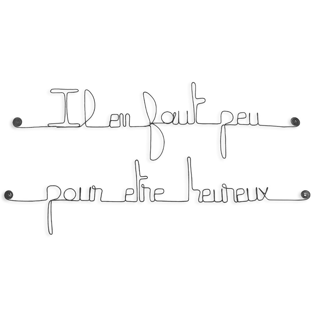 Metal Quote “It takes little to be happy”