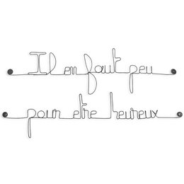 Metal Quote “It takes little to be happy”