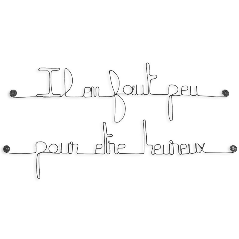 Metal Quote “It takes little to be happy”