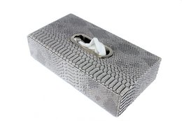 Toallas de toallas reptiles de cuero sintético anillo de acero inoxidable gris cosméticos