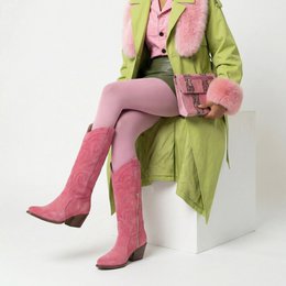 Leonie Shell Pink Texan støvler