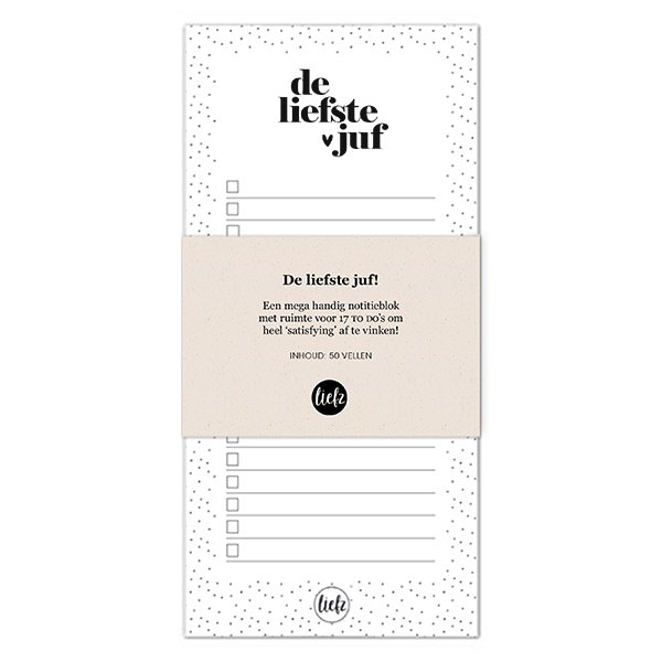 Notitieblok | To do's | De liefste juf