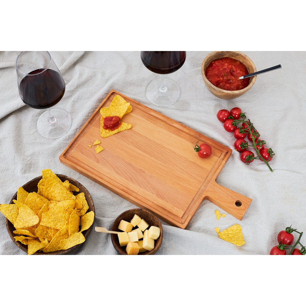 Borrelplank met handvat 38 x 20 cm