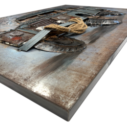 Quadro en métal "Jeep" 120 x 80 x 8 cm