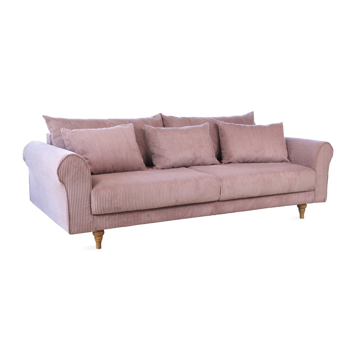 ASTRID 4-seater sofa/sofa bed Corduroy Dusty Pink removable & washable covers