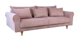 ASTRID 4-seater sofa/sofa bed Corduroy Dusty Pink removable & washable covers