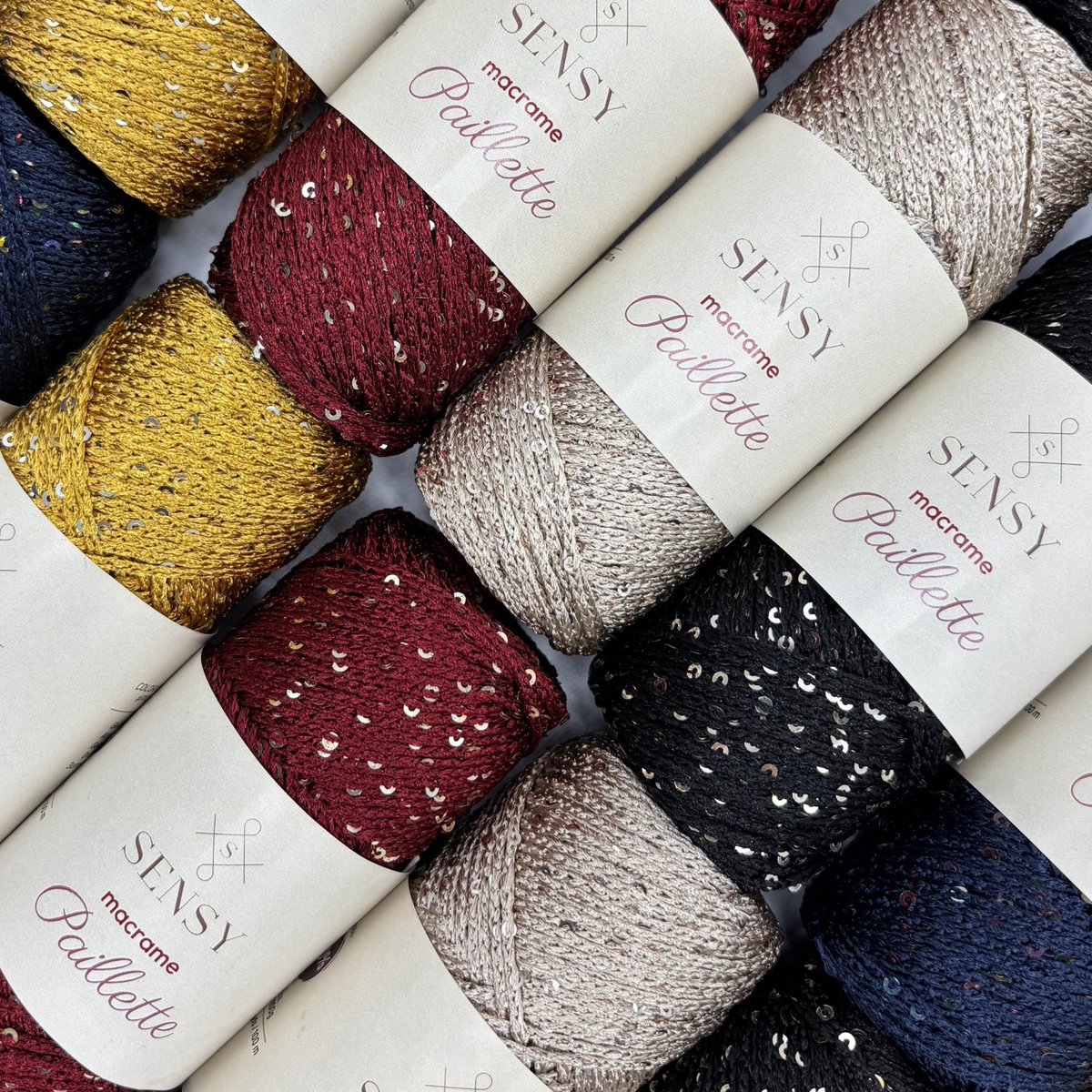 Sensy Paillette Macrame Cord - 109 Yards 100% polyester