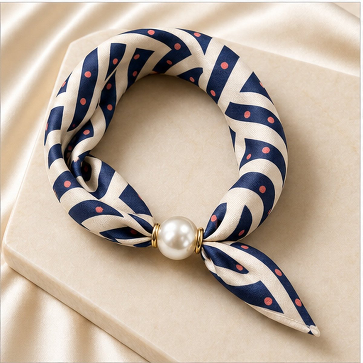 HS Pearl Scarf New Colors - Magnetic Pearl Closure