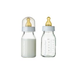 Natursutten sæt af to glas drikkeflasker 110 ml