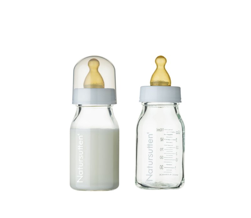 Natursutten sæt af to glas drikkeflasker 110 ml