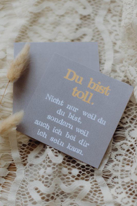 Gestempelte Postkarte "Du bist toll"