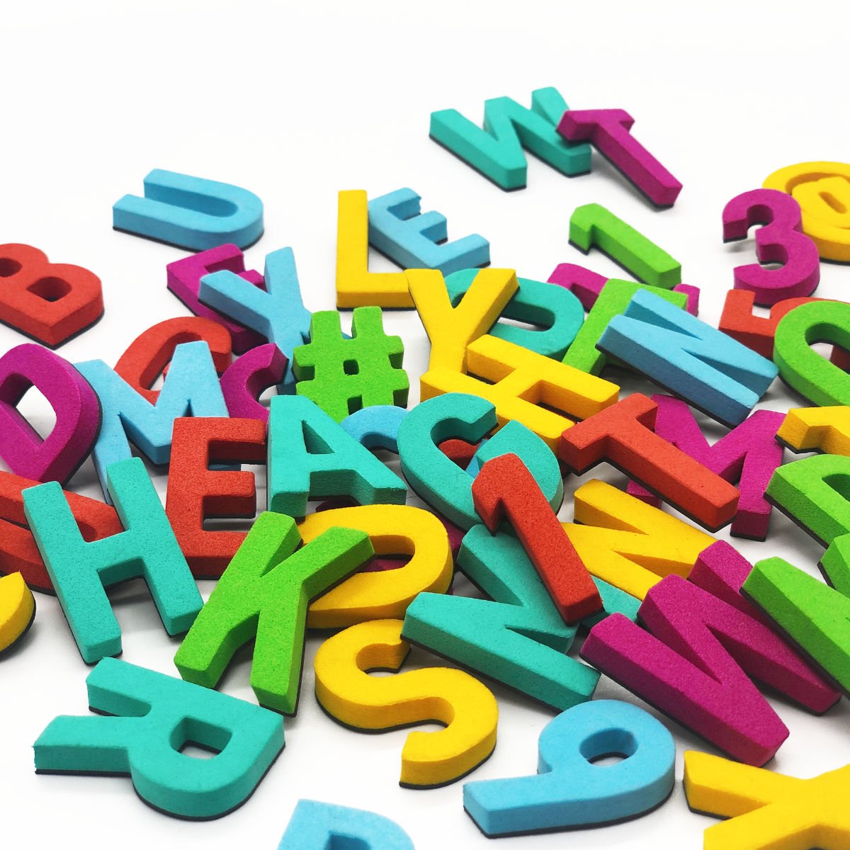 Modern magnetic letters - 6 color mix