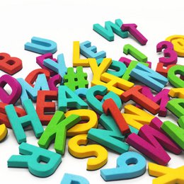 Modern magnetic letters - 6 color mix