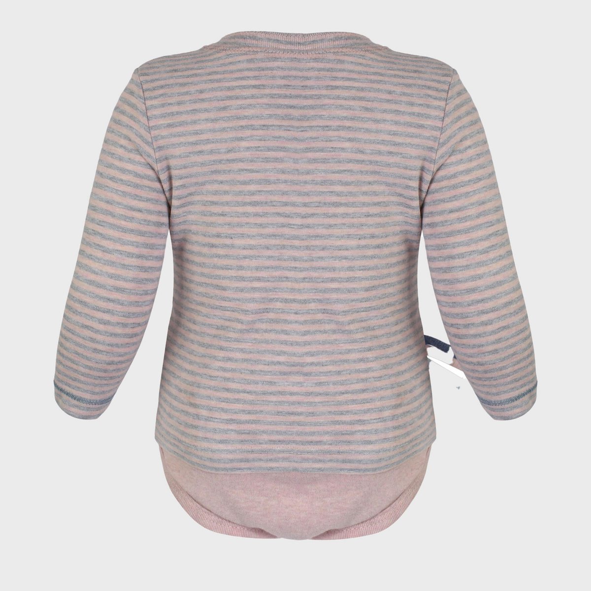 OrganicEra Organiczny t-shirt dla niemowląt L/S w różowe paski