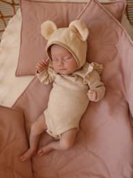 Linen bloom child cover set "Powder pink"