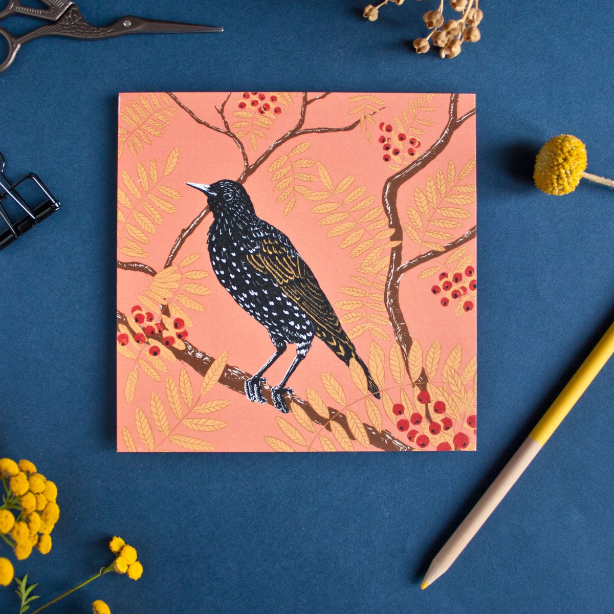 Quadratische Postkarte Star