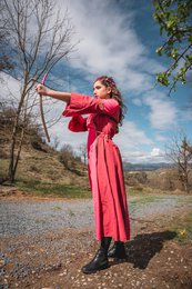 VESTIDO SEÑORA ROSA