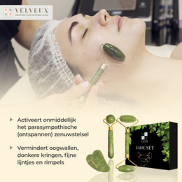 Jade roller gua sha facial roller set de 4 piezas