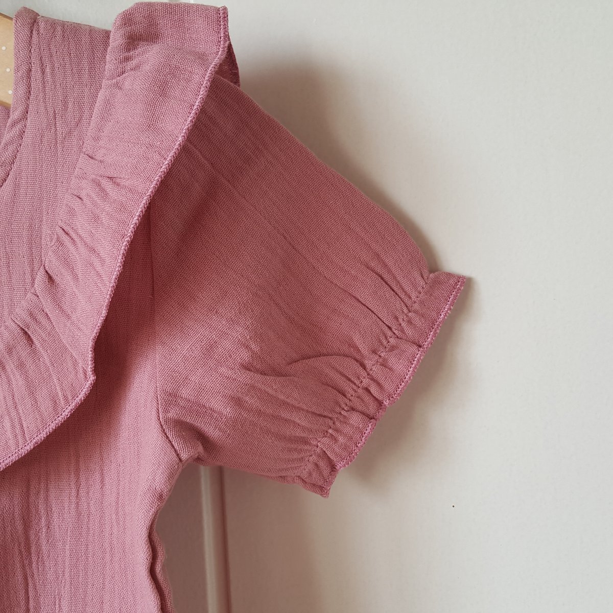 Camiseta bebé niña rosa oscuro / 100% Algodón orgánico doble gasa