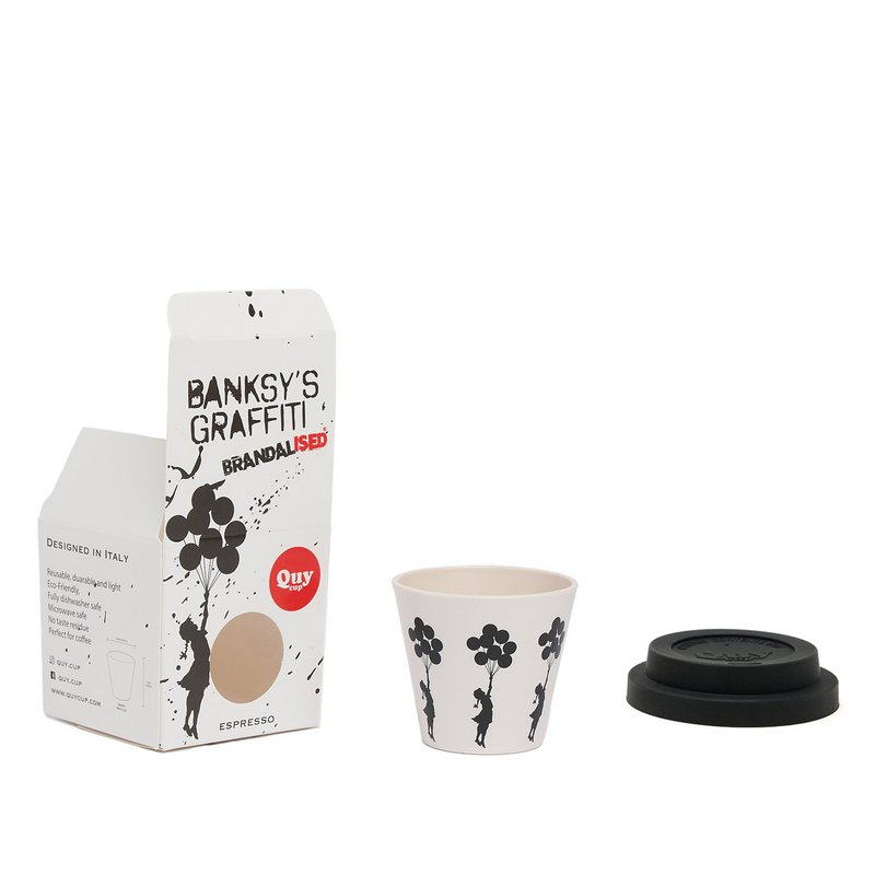 Banksy Taza Espresso en RPET 90 ml - Flying Balloons Girl