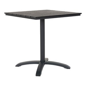 Chicago Bistro Table - Grey/Black, Nonwood (PE)/Aluminum, 70x70x72 cm