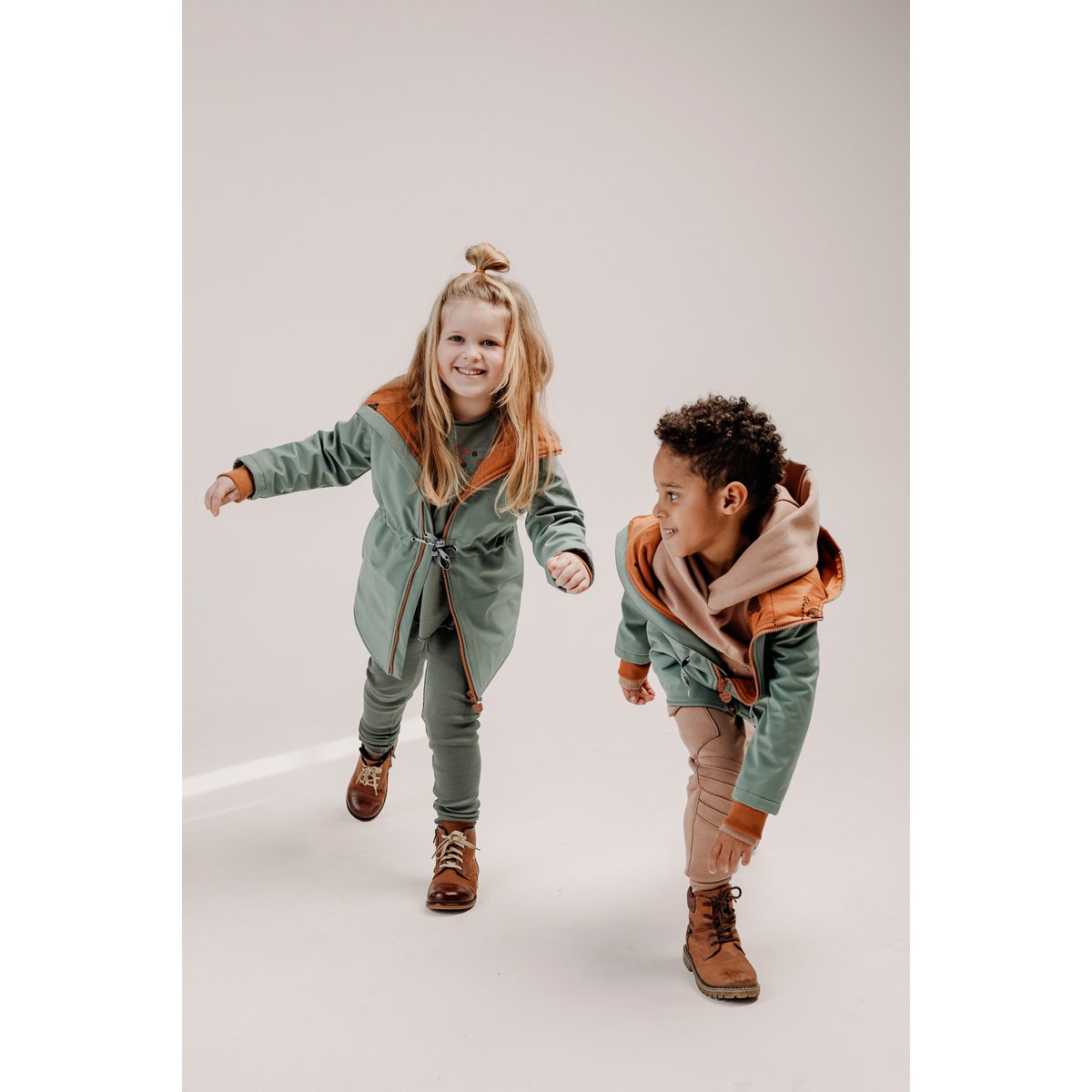 RIB-Hose für Kinder in Khaki
