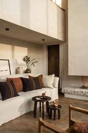 Cushion Cotton-Linen Brown/Caramel 50x70cm