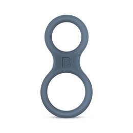 Boners - Silikone Cockring & Ballstretcher - Grå