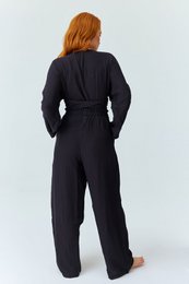 Saga Black Bit-Up Crop