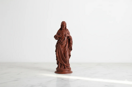 Sacré-Cœur de Jésus – Statue Effet Bois Peinte à la Main
