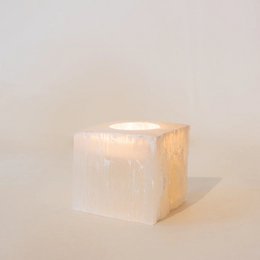 Selenite Tea-light Square