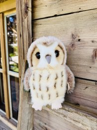 Gufo beige 20 cm - peluche - animale di pezza