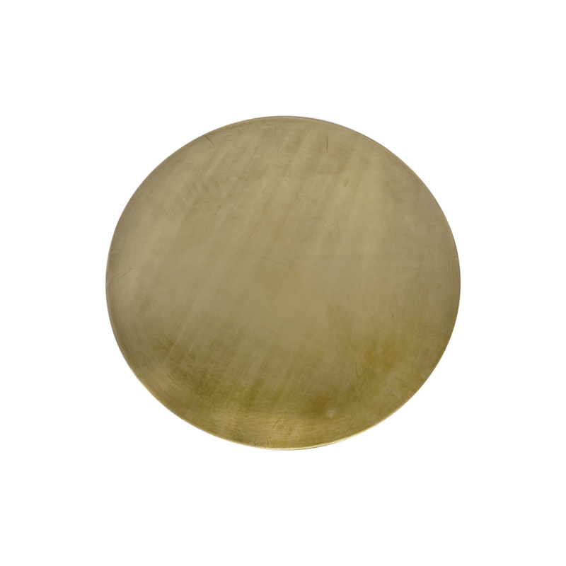 Gold table with 4 metal feet Ø 60 x 46 h cm