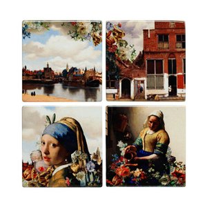 Coasters Vermeer color set of 4