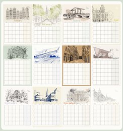 2027 Kalender Amsterdam Ikoner - A3 - Månedskalender, Vægkalender