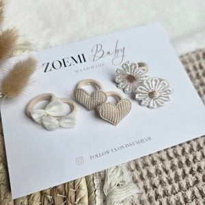 Mini elastiekjes | Valentijn beige