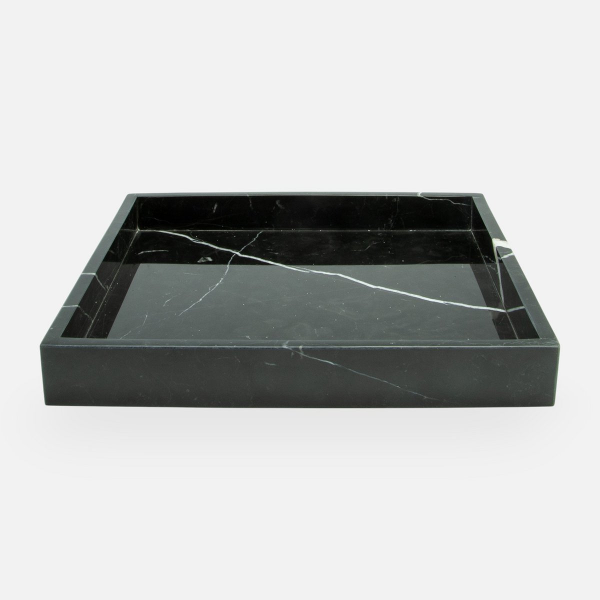 Plateau en marbre noir - carré